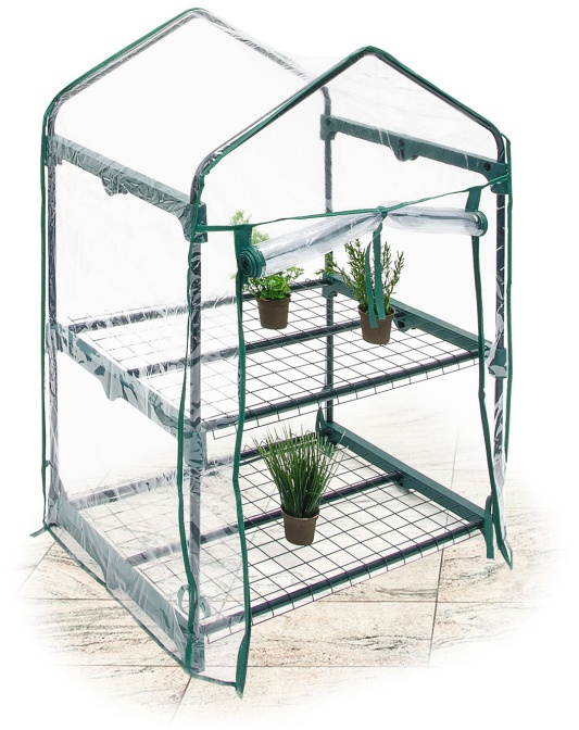 Foliengewächshaus 2 Etagen, transparent