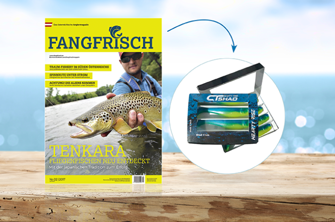 1 Jahres Abo Magazin + 4 Stück Fangfrisch "Fangfisch", Gr. 11 cm